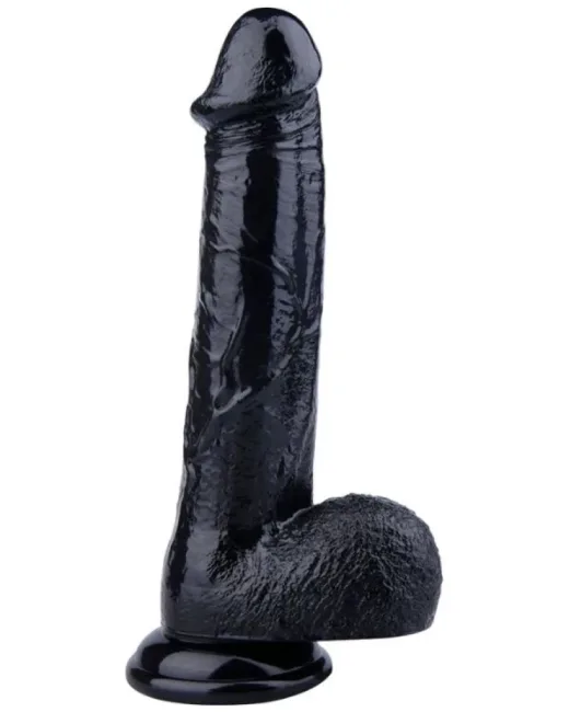 24 cm Siyah Dildo – Medikal Silikon – 4,5 cm Kalınlık