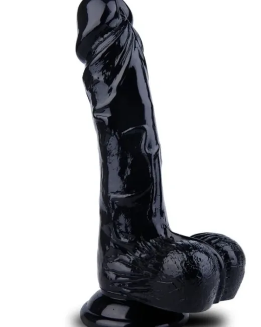 22,5 cm Siyah Dildo – Medikal Silikon – 4,2 cm Kalınlık