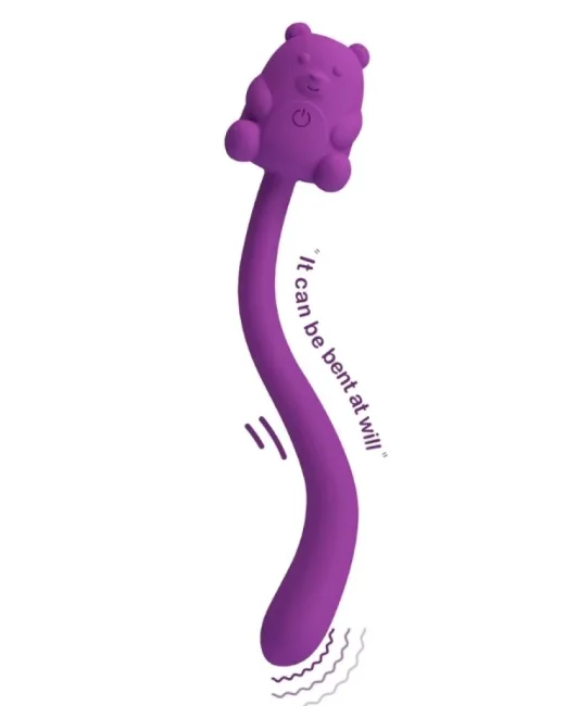Cute Bear Flirting Stick Modern Vibratör – Silikon, Şarjlı