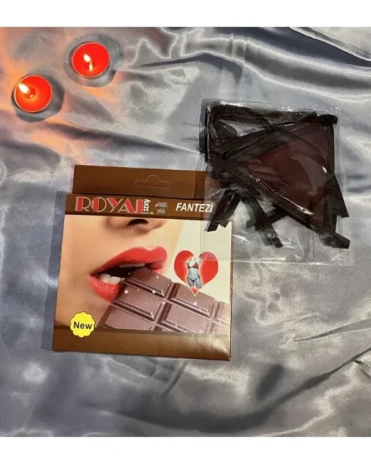 Royal Yenilebilir Tanga Sütyen Çikolata Aromalı alternatif görünüm