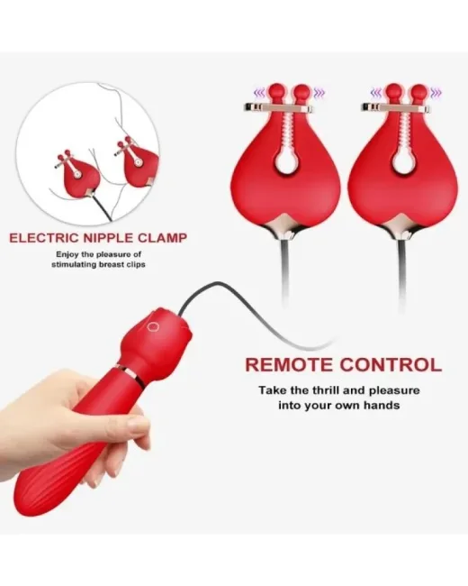 Göğüs Titreşim Kıskaçları Ve Vajinal Vibratör – Silikon, Şarjlı