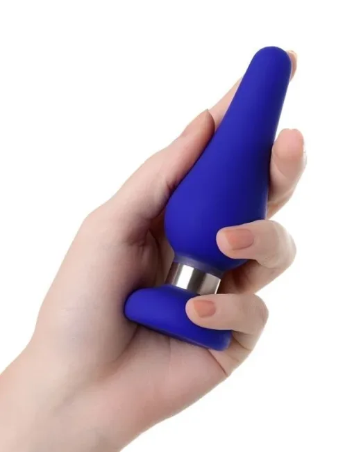Slassic Anal Plug Boyut M Mavi 11,5 cm 3,7 cm – Silikon