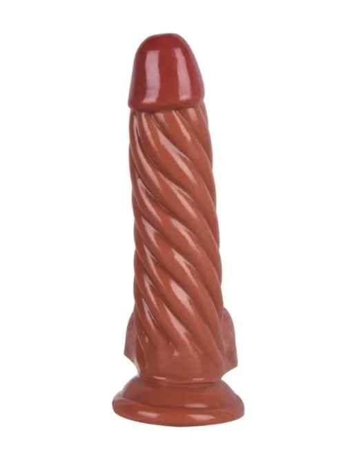 21 cm Kahverengi Dildo – Medikal Silikon – 4,7 cm Kalınlık