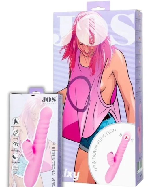 Jos Lixy Yukarı Aşağı ve Isıtma Fonksiyonlu 23 cm Vibratör – Silikon, Isıtmalı