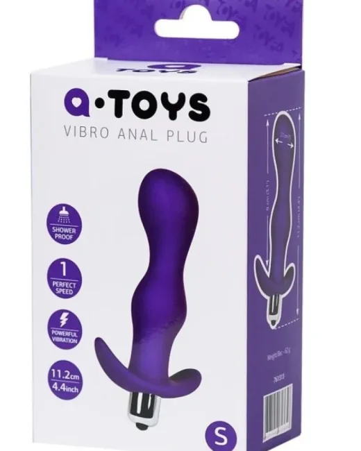 Vibro Anal Plug Mor 11,2 cm – Silikon