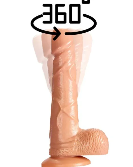 J.B. Titreşimli 19 cm Dildo Vibratör – Hissedilir Damarlı, Vantuzlu