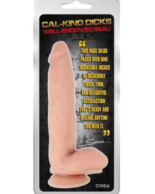 Cal-King Dicks Well-Endowed Beau Büyük Dildo – 29,5 cm Ten Rengi – Hissedilir Damarlı, Vantuzlu alternatif görünüm