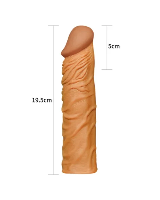 Add 2" Pleasure X Tender Penis Kılıfı Kahverengi – Hissedilir Damarlı
