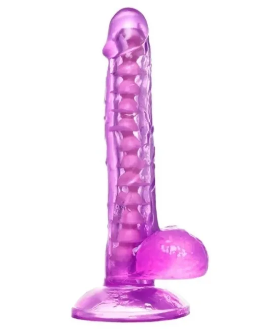 Kıkırdaklı Jel Dildo Celiam, TPE, mor, 20,5 cm