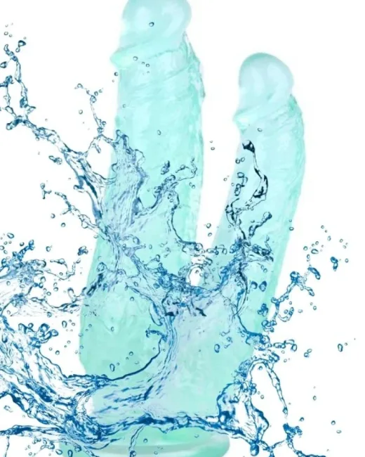 19 cm Yeşil Çiftli Dildo – Medikal Silikon