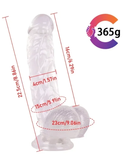 21,5 cm Beyaz Dildo – Medikal Silikon – 390 g