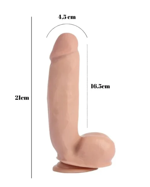 Sensualism 21 cm Kıkırdaklı Gerçekçi Dildo – Medikal Silikon