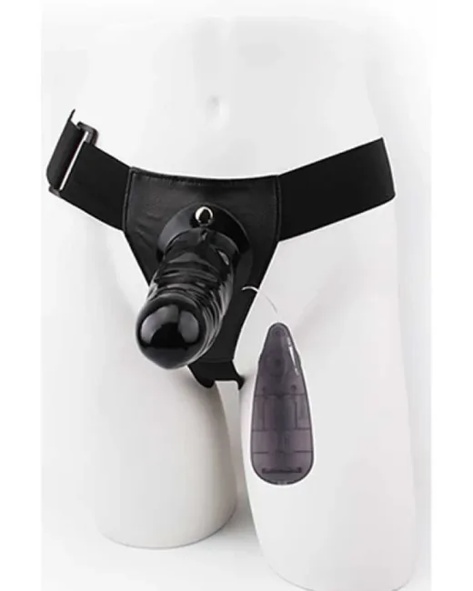 Hi Basic Penis Extender İçi Boş Titreşimli Belden Bağlamalı – Siyah – Silikon