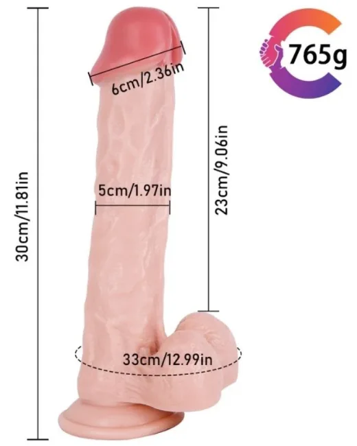 Ten Rengi 30 cm Dildo alternatif görünüm