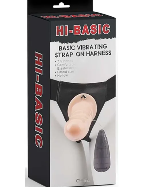 Hi Basic Penis Extender İçi Boş Titreşimli Belden Bağlamalı – Ten Rengi – Silikon alternatif görünüm