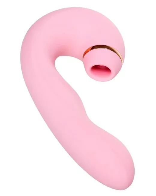 Jos Juna Vakum ve Titreşimli 15 cm Pembe Vibratör – Silikon, Şarjlı alternatif görünüm