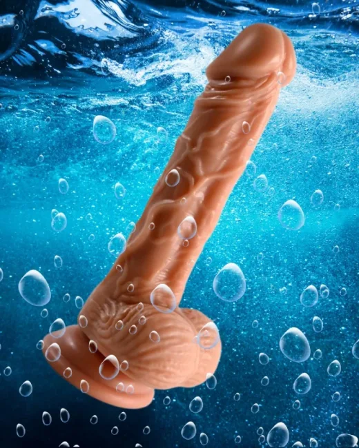 18 cm Realistik Titreşimli Dildo – Medikal Silikon