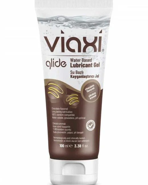 Viaxi Glide Çikolatalı Su Bazlı Kayganlaştırıcı Jel 100 ml Su bazlı ve renksizdir.