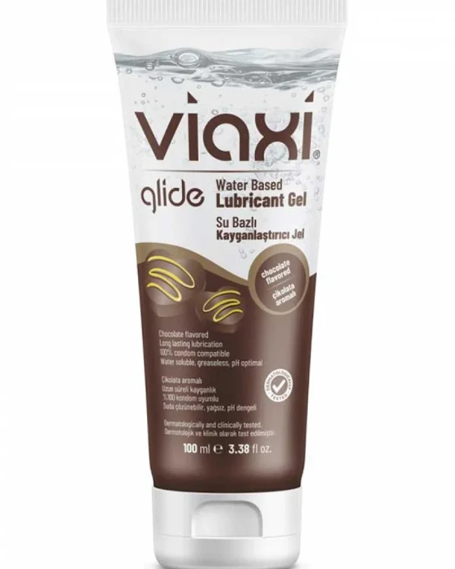Viaxi Glide Çikolatalı Su Bazlı Kayganlaştırıcı Jel 100 ml Su bazlı ve renksizdir.