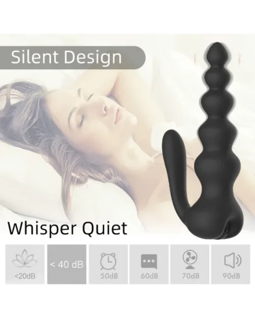 Neue 10 Fonksiyonlu Titreşimli Anal Boncuklu Plug – Kablosuz Kumandalı – Medikal Silikon