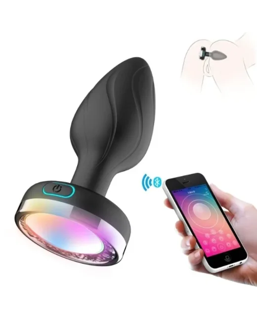 Ycxydr Telefon Kontrollü Titreşimli Anal Plug – Silikon, Şarjlı