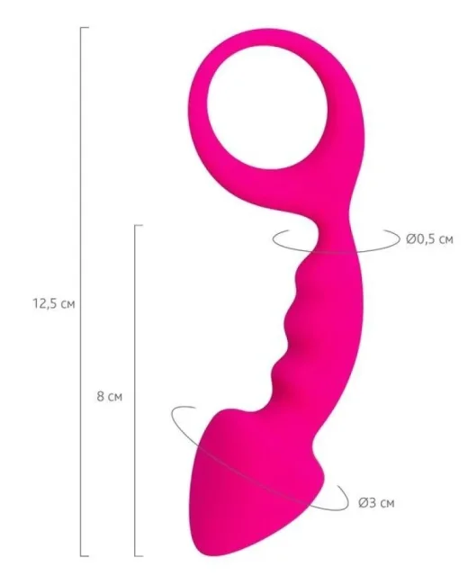 Bong Anal Plug Pembe 12,5 cm – Silikon alternatif görünüm