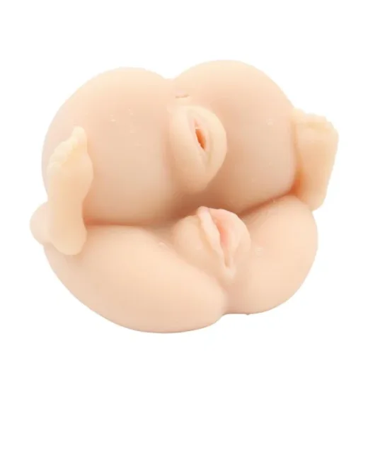 4 Girişli Çiftli Mastürbatör 1 kg – Silikon
