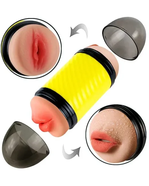 Pussix Double Titreşimli Mastürbatör – Et Dokulu, TPE alternatif görünüm