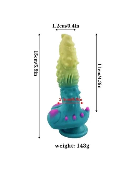 Yeşil Mavi Canavar Dildo – Vantuzlu