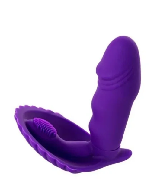 Fash Klitoral Uyarıcılı Vibratör mor 12 cm – Silikon