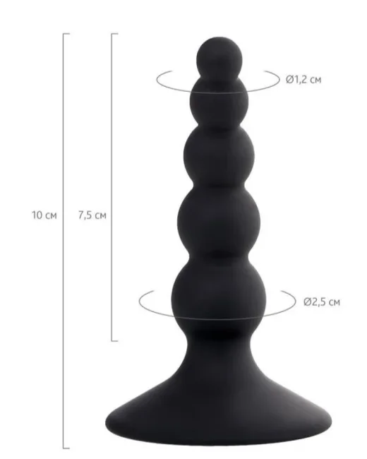 POPO Bootes Anal Plug silikon siyah 10 cm
