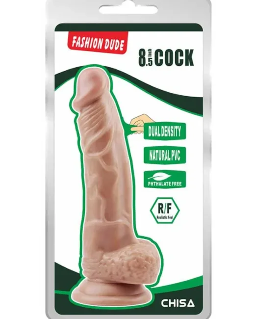 Fashion Dude 21,5 cm Çift Katmanlı Dildo – Vantuzlu alternatif görünüm