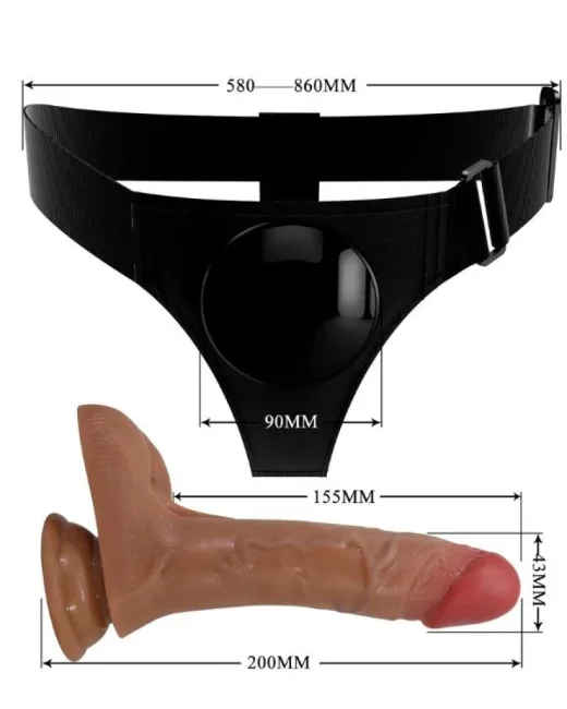 Oher Fışkırtmalı & Titreşimli Belden Bağlamalı Dildo Vibratör – Hissedilir Damarlı, Boşalabilir alternatif görünüm