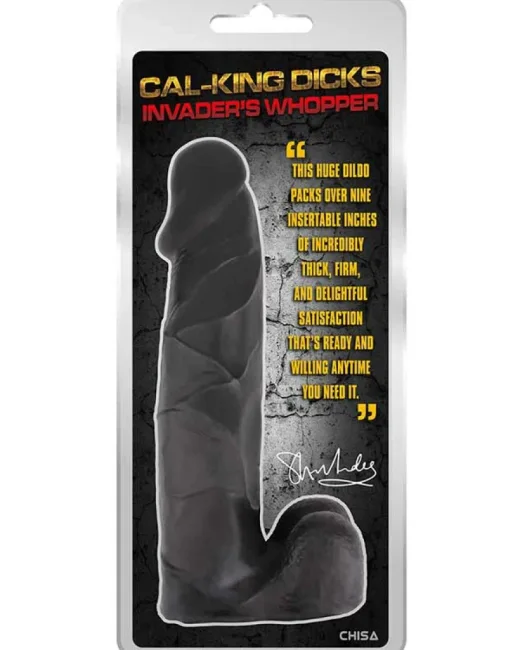 Cal-King Dicks Invader's Whopper Büyük Dildo – 36,2 cm Koyu Ten Rengi – Hissedilir Damarlı alternatif görünüm