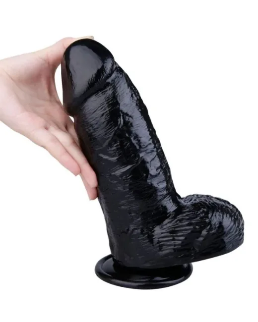24 cm Realistik Siyah Dildo – Medikal Silikon