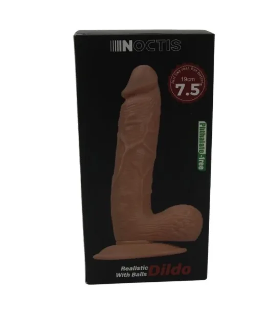 Realistik Testisli Dildo 18 cm – Hissedilir Damarlı, Vantuzlu – 3,4 cm Kalınlık alternatif görünüm