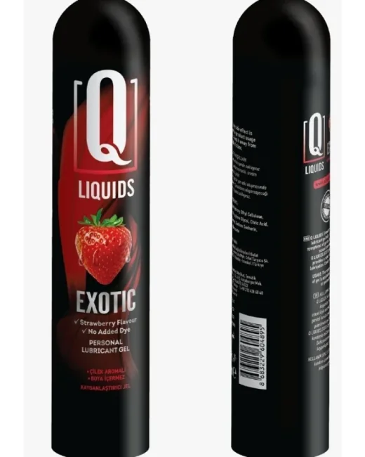 Q Liquids Exotic Çilek Aromalı 125 ml Su Bazlı Kayganlaştırıcı Jel