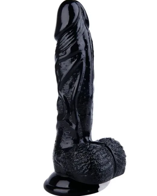 22,5 cm Siyah Dildo – Medikal Silikon