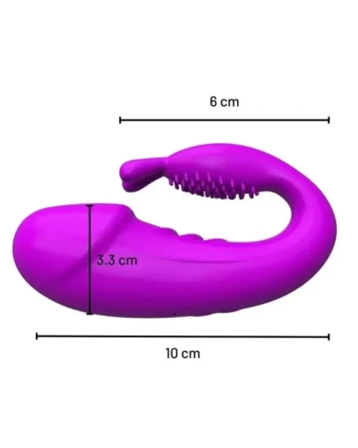 Kablosuz Kumandalı Şarjlı 2 in 1 Giyilebilir Rabbit Mini Vibratör – Silikon alternatif görünüm