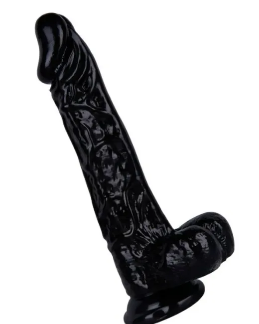 27 cm Siyah Dildo – Medikal Silikon – 5,5 cm Kalınlık