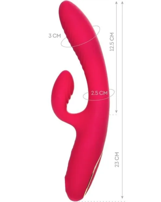 Jos Enila Titreşimli ve Isıtma Fonksiyon Vakum Dalgalı Vibratör – Silikon, Şarjlı alternatif görünüm
