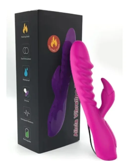 Alica Titreşimli Rod Isıtmalı Pembe Vibratör – Medikal Silikon, Şarjlı
