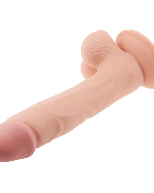 9 i̇nç The Ekstra Yumuşak Dude Dildo – TPE, Hissedilir Damarlı