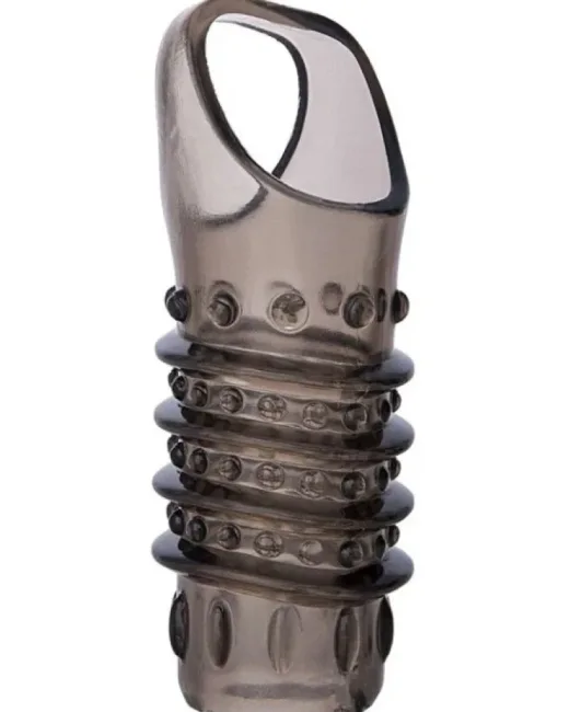 XLover Penis Extender Kılıfı TPE Siyah Şeffaf 7,5 cm