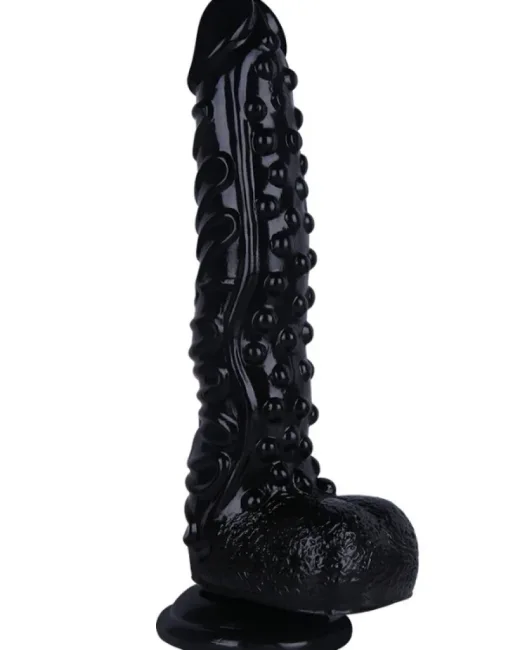 27 cm Siyah Dildo – Medikal Silikon – 4 cm Kalınlık alternatif görünüm