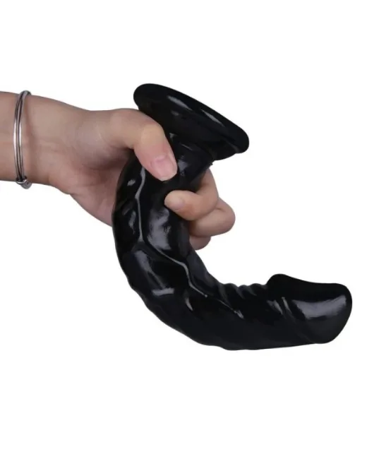 21 cm Siyah Dildo – Medikal Silikon – 4,5 cm Kalınlık