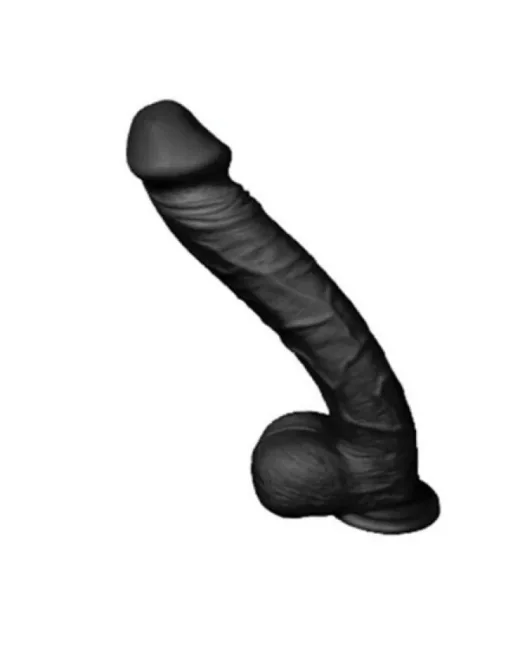 Büyük Boy 33 cm Koyu Ten Rengi Dildo – Et Dokulu alternatif görünüm