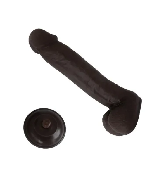 Ultra Gerçekçi 24 cm Kahverengi Kıkırdaklı Dildo – Hissedilir Damarlı – Tasarım 02