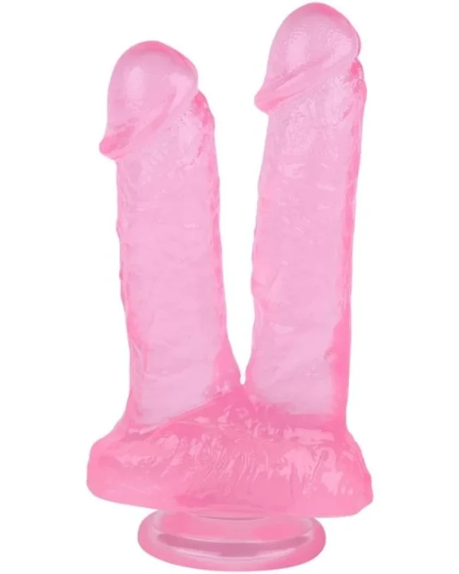 21 cm PembeÇiftli Dildo – Medikal Silikon