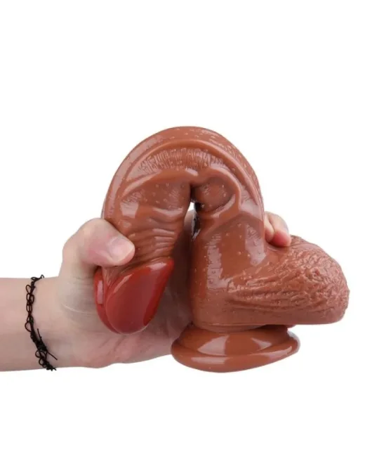 22,5 cm Kahverengi Dildo – Medikal Silikon